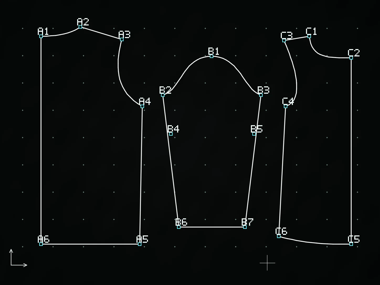 Garment-pattern DXF geometry preview for CAD review